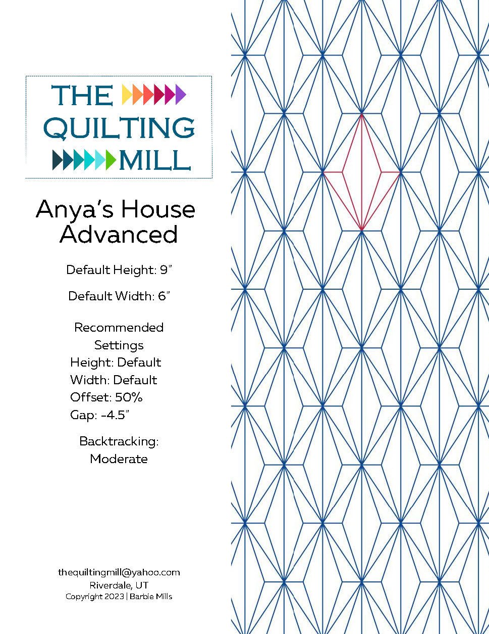 Anyas House Advanced Quilting Pattern by Barbie Mills