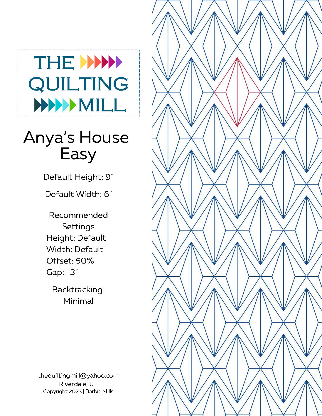 Anyas House Easy Quilting Pattern by Barbie Mills
