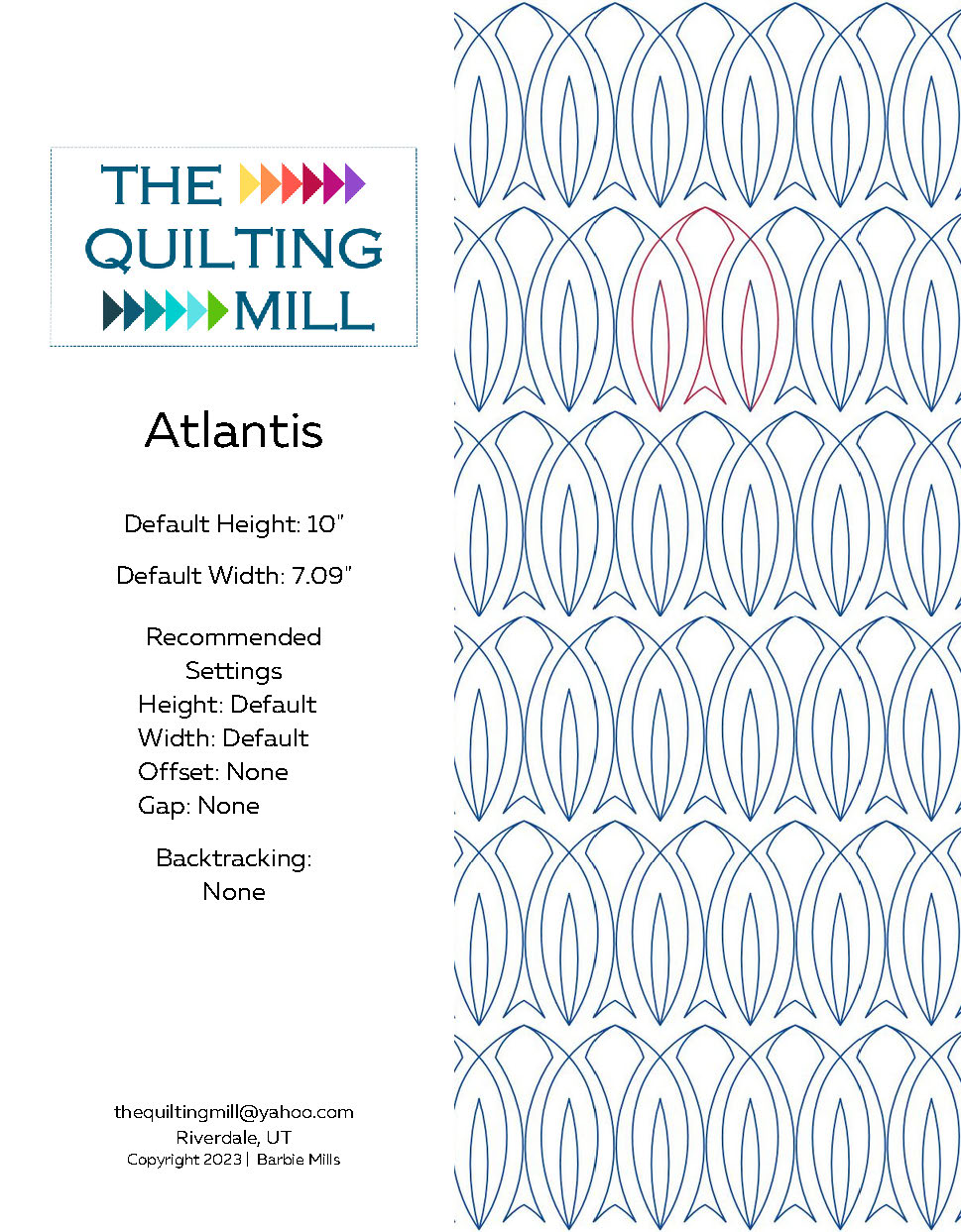 Atlantis Quilting Pattern by Barbie Mills