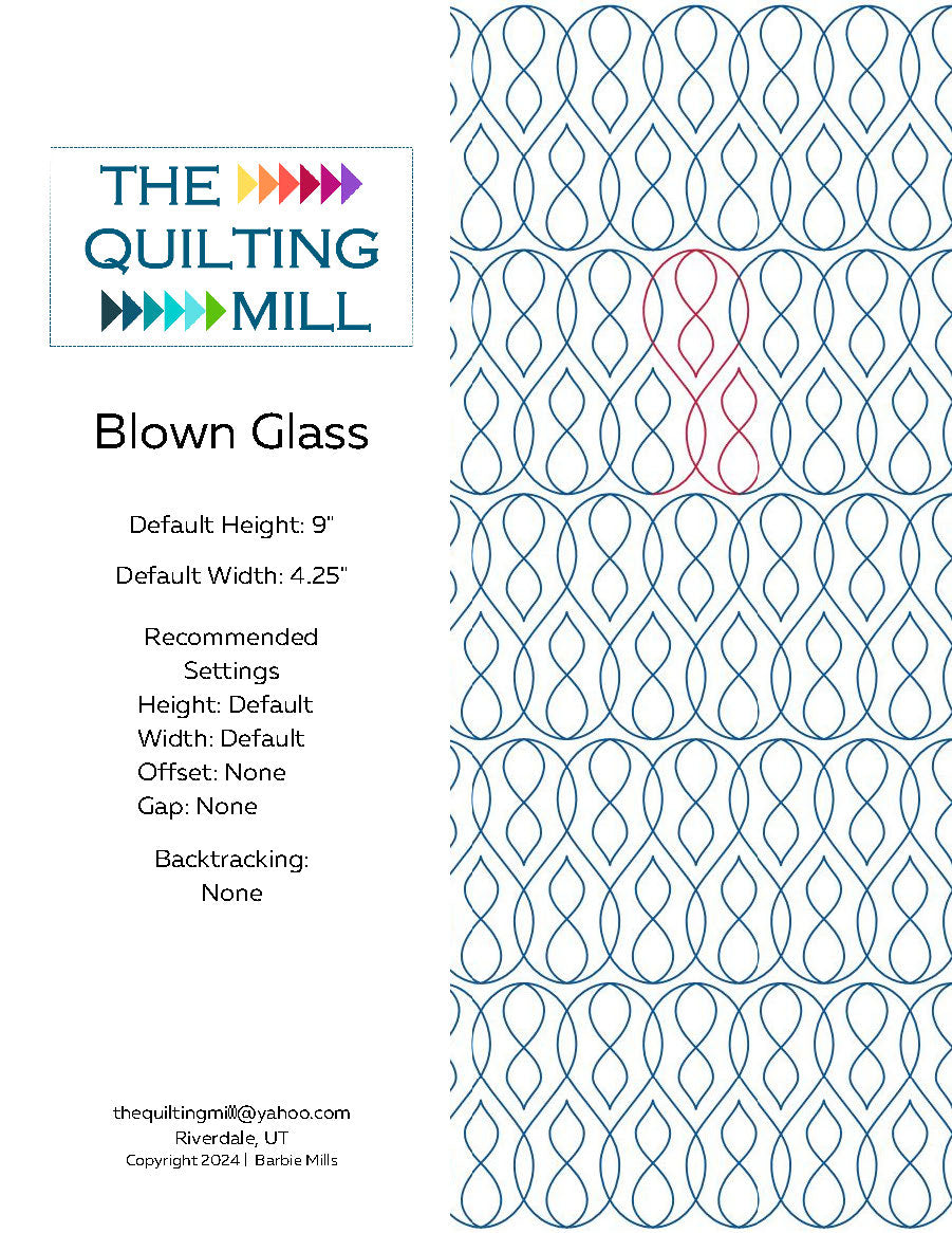 Blown Glass Quilting Pattern by Barbie Mills