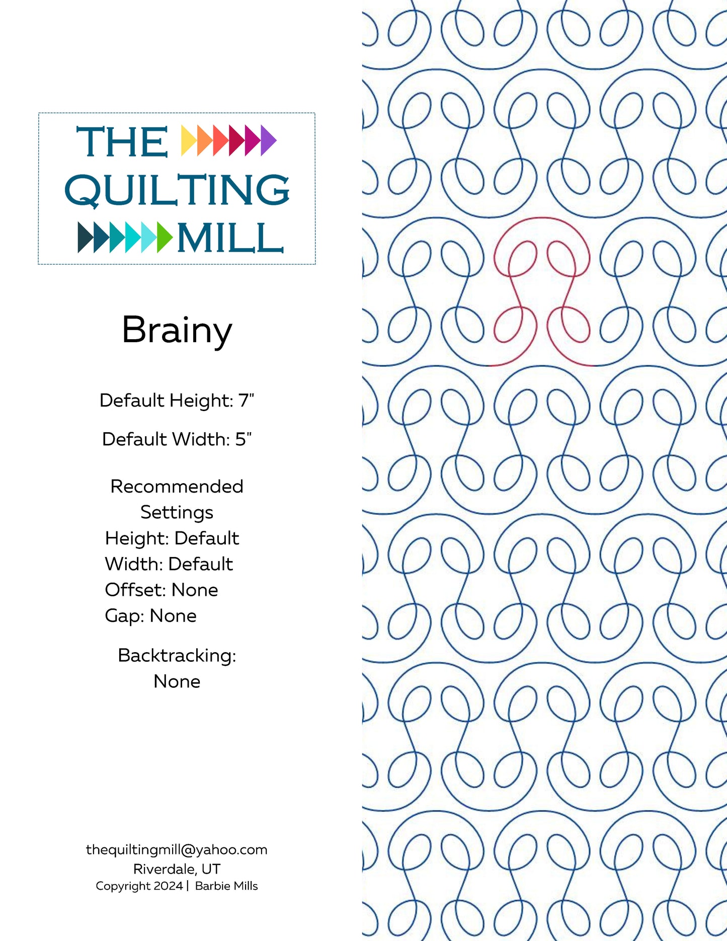 Brainy Quilting Pattern by Barbie Mills