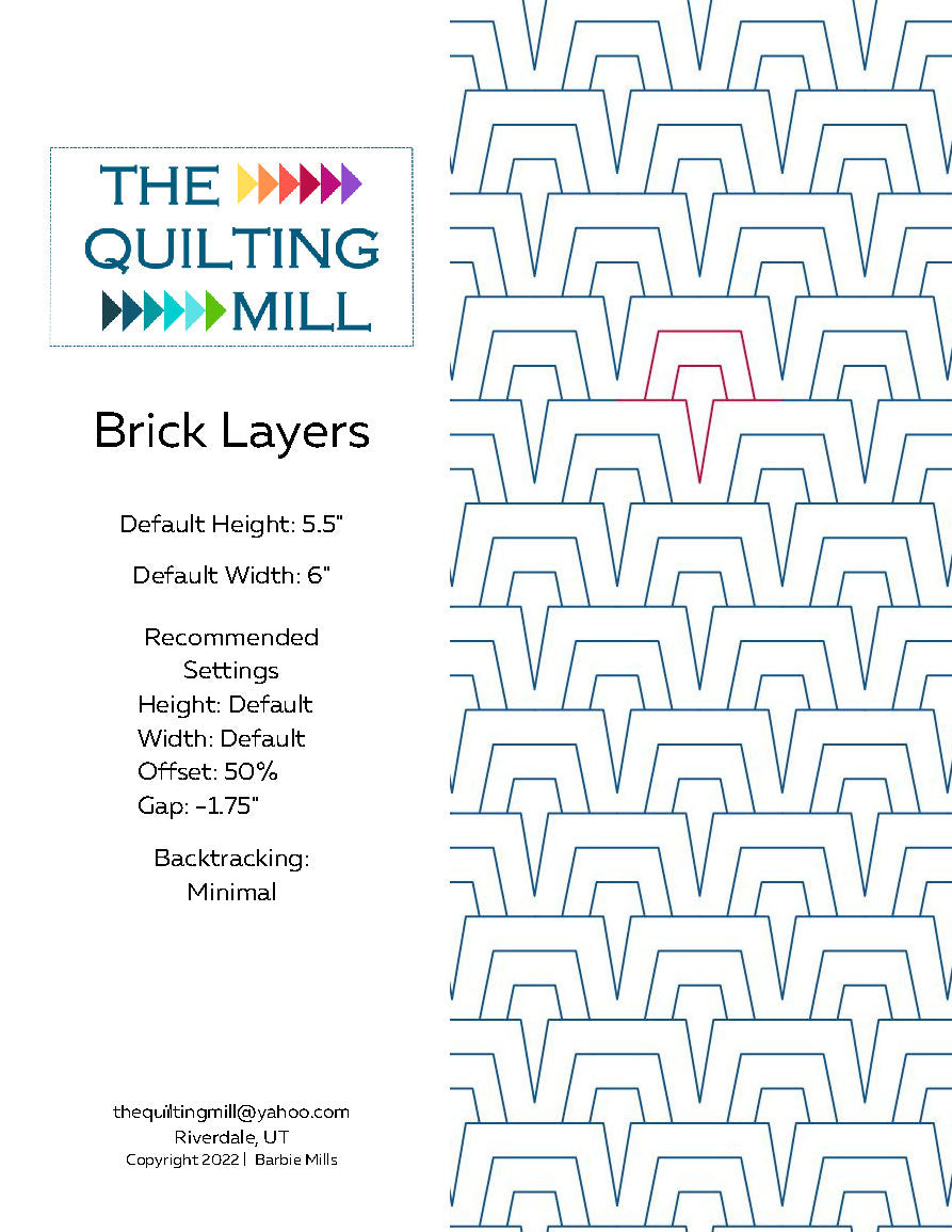 Brick Layers Quilting Pattern by Barbie Mills