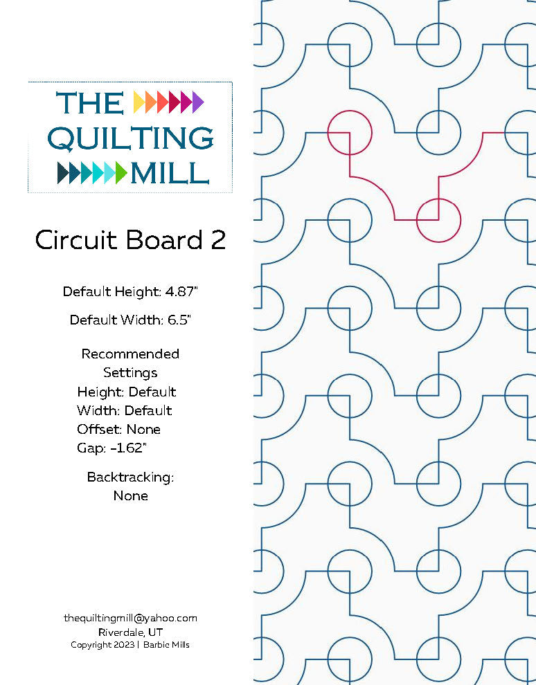 Circuit Board 2 Quilting Pattern by Barbie Mills