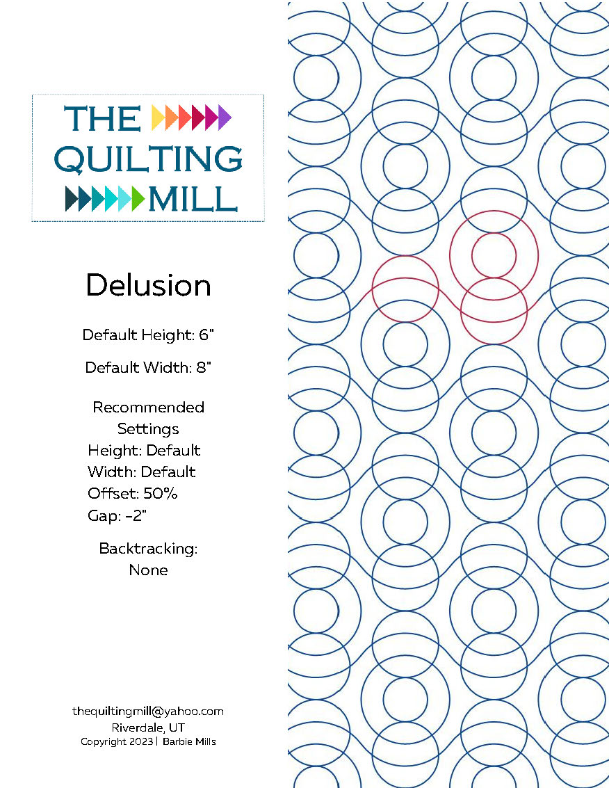 Delusion Quilting Pattern by Barbie Mills