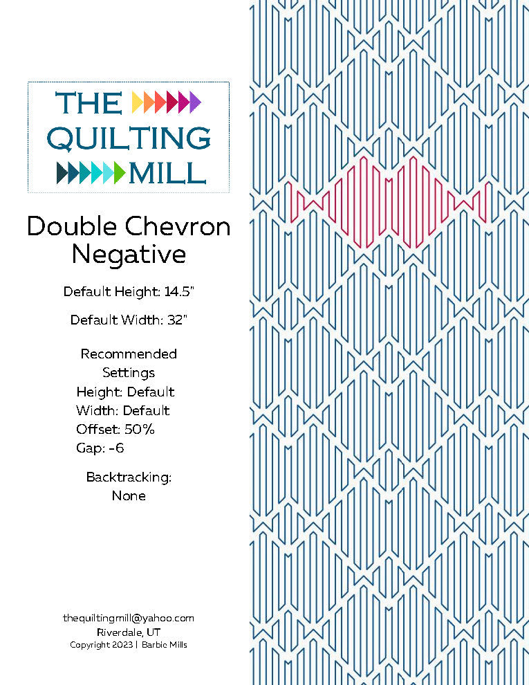 Double Chevron Negative Quilting Pattern by Barbie Mills