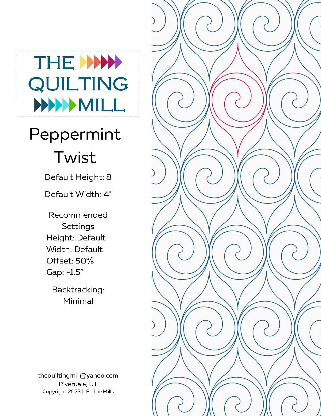 Peppermint Twist Quilting Pattern by Barbie Mills