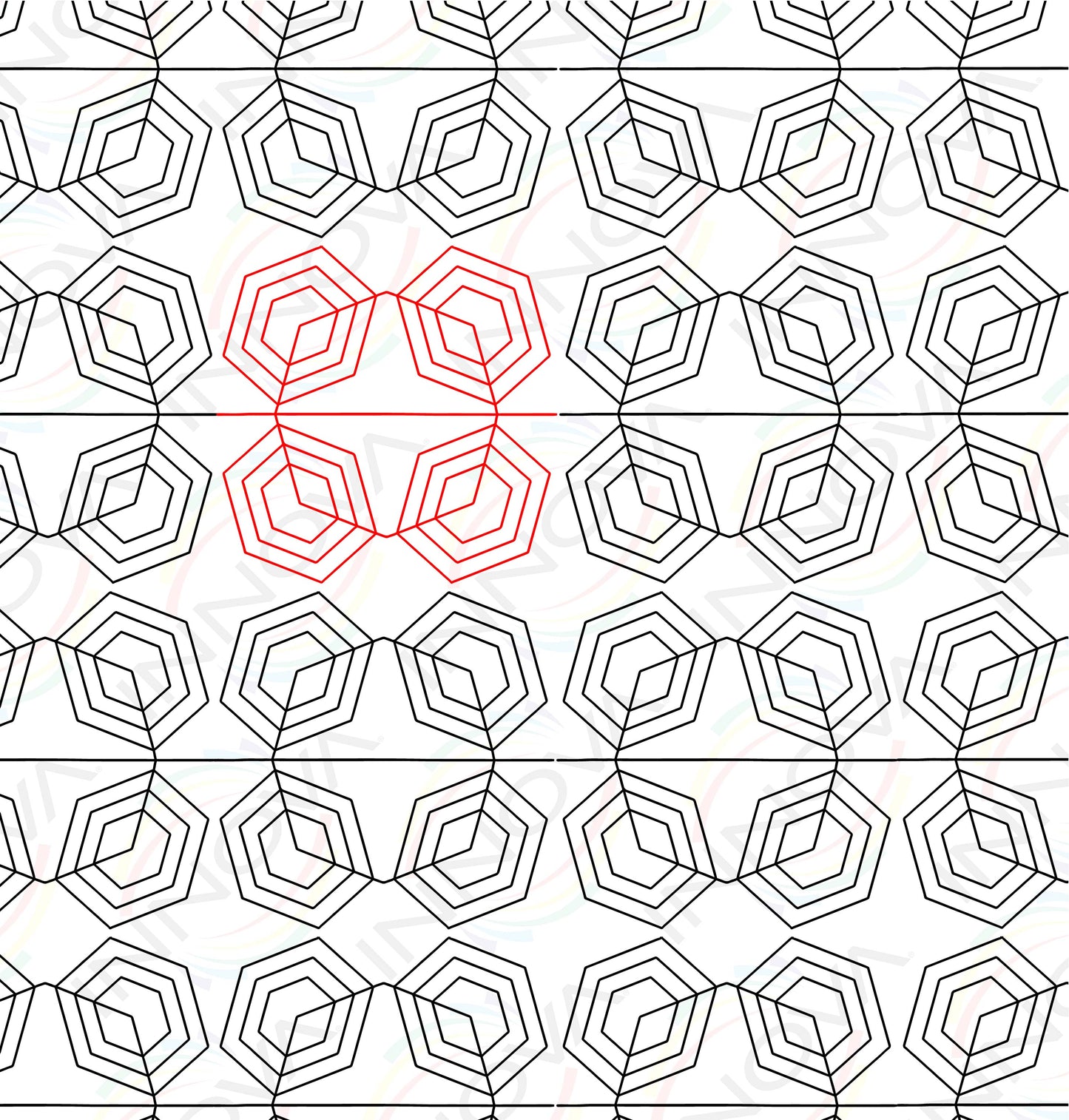 Voided Hex by Sew Shabby Quilting