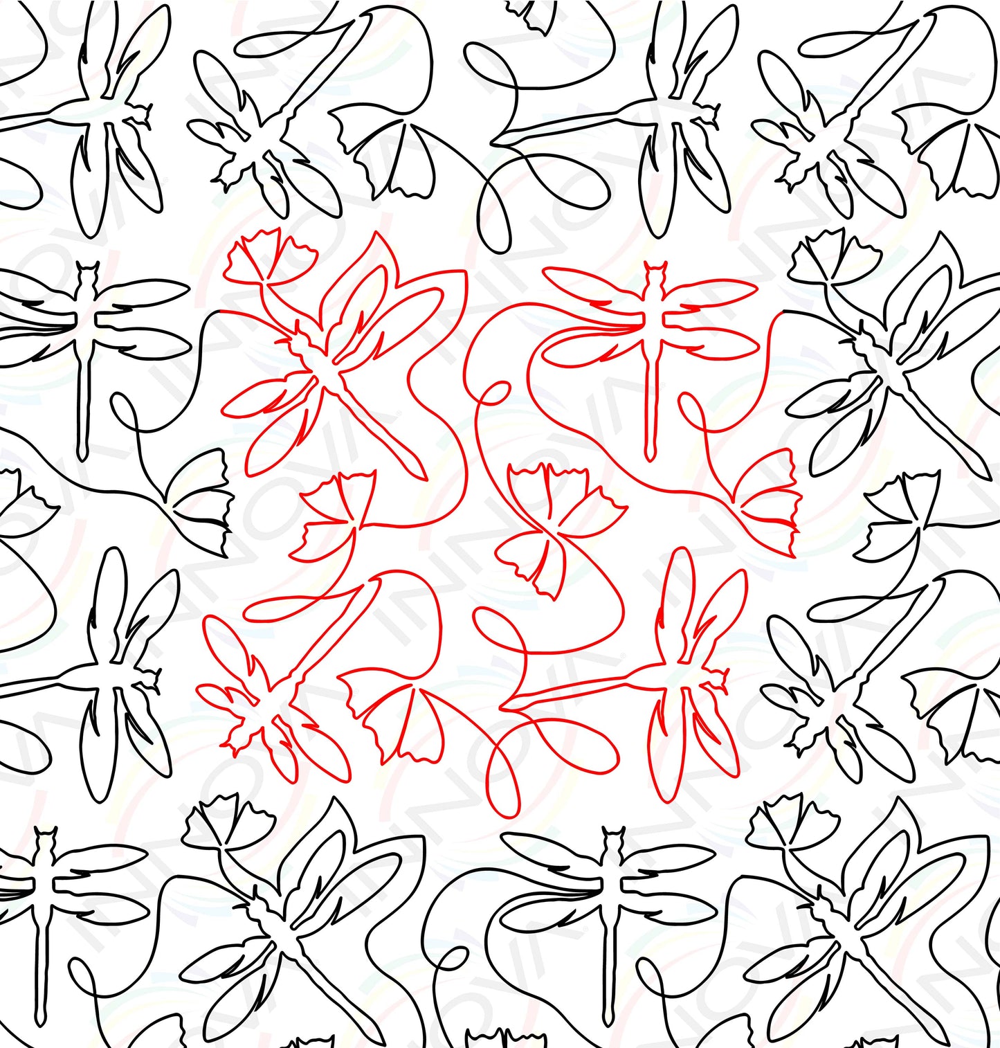 Dragonfly- Edge to Edge Pattern