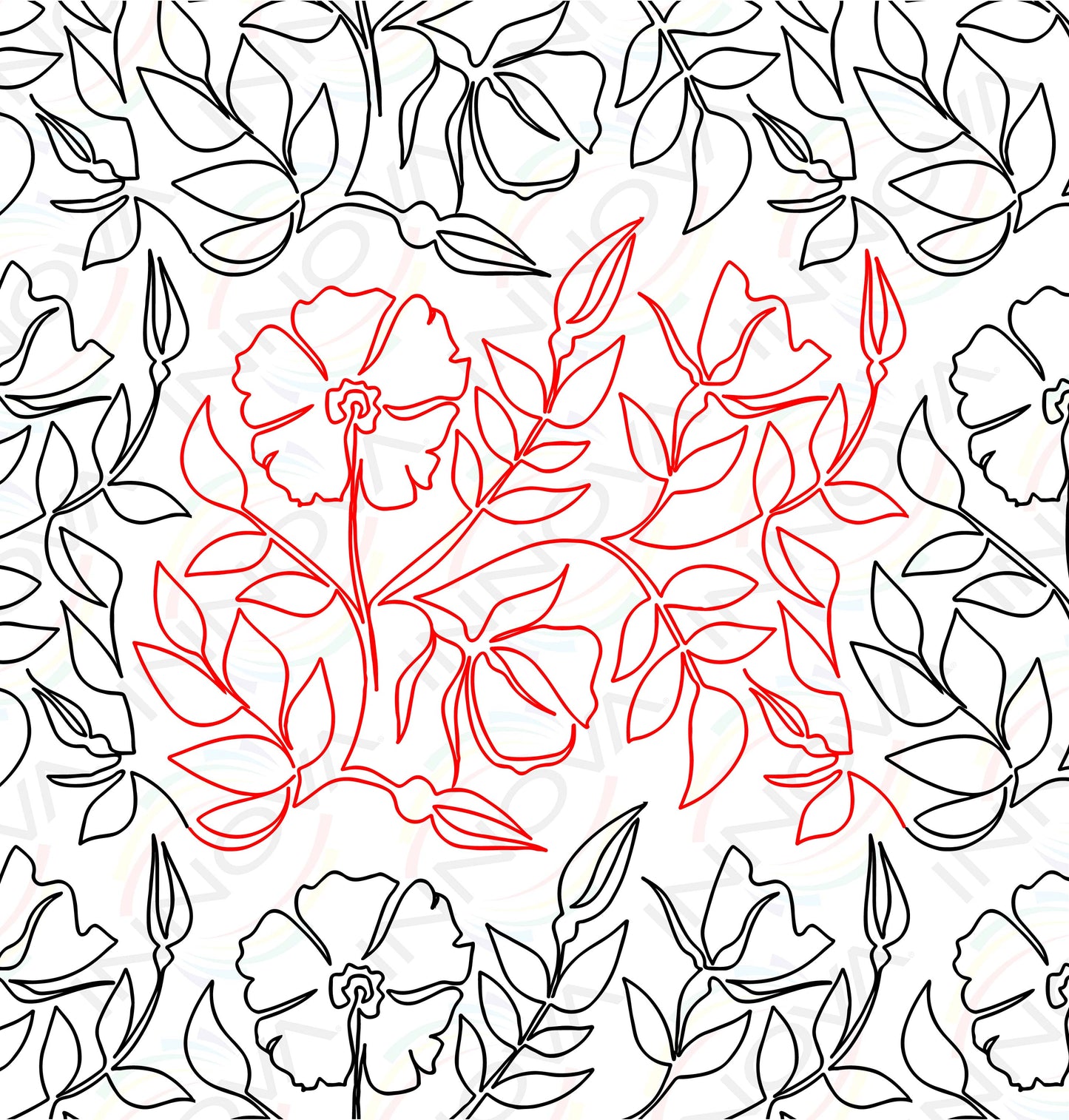 Wild Rose-Edge to Edge Pattern