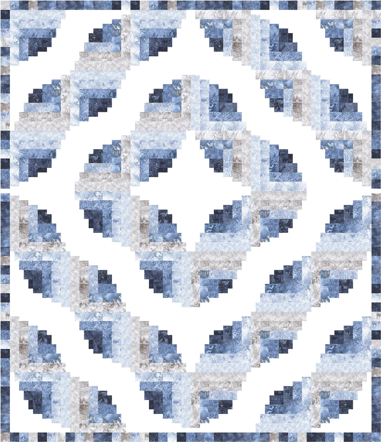 Blizzard Blues Square Dance Quilt Kit