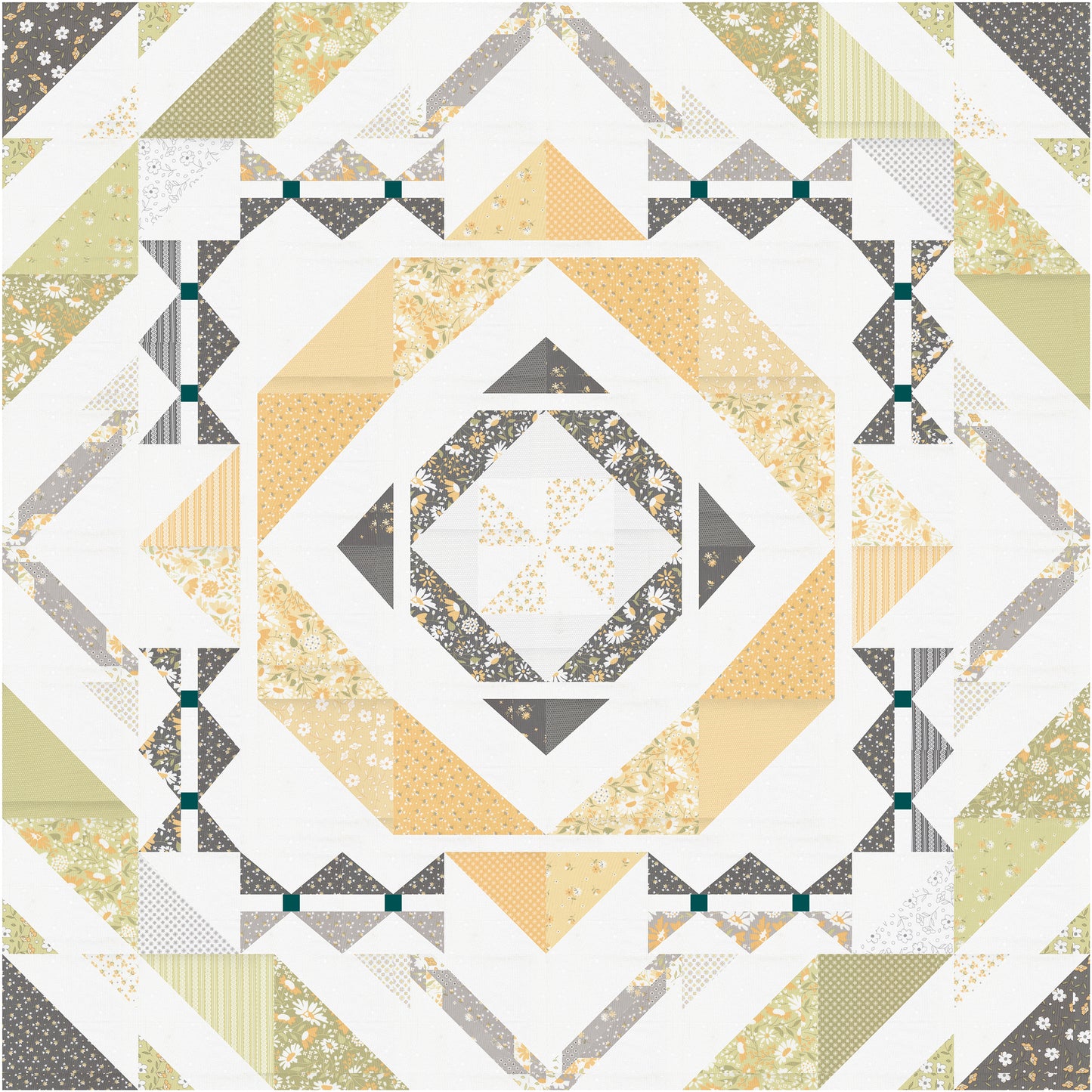 Buttercup Slate Hop Jack Quilt Kit