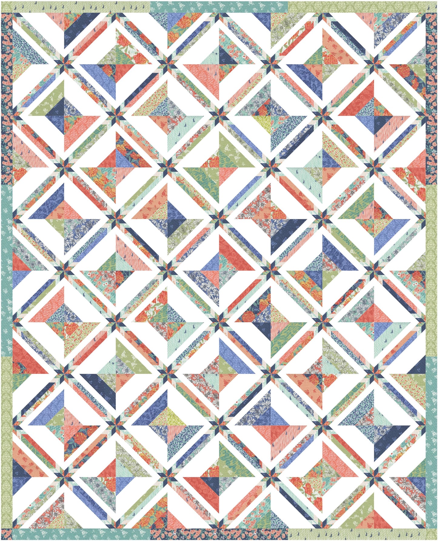 Garden Society Spools and Stars Quilt Kit