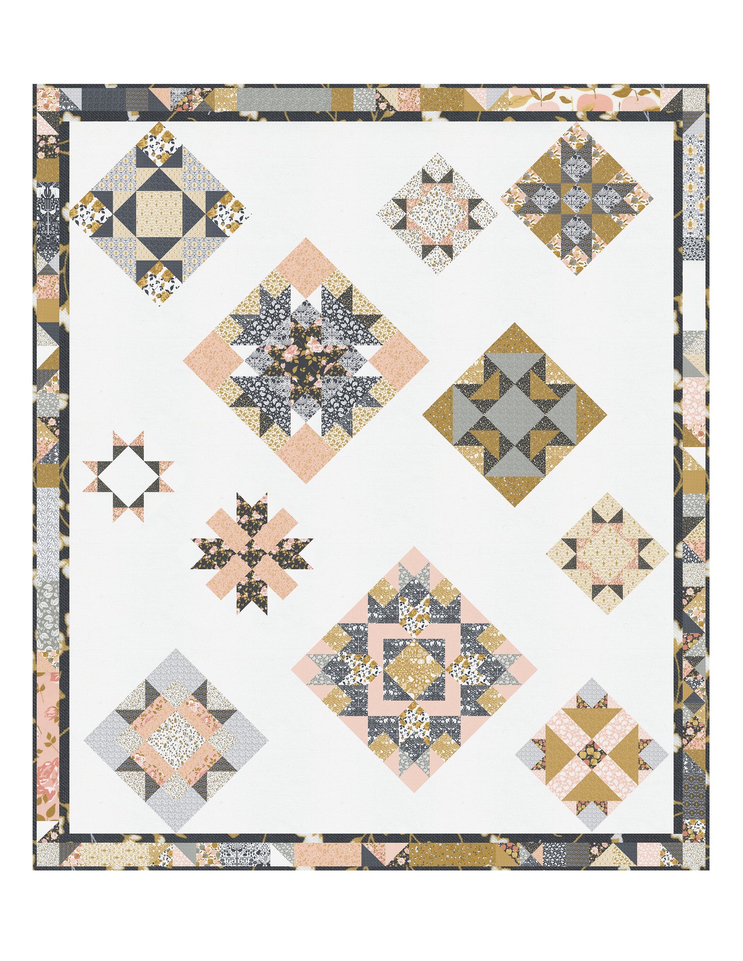 Wingtip Elegance Midnight In The Garden Quilt Kit