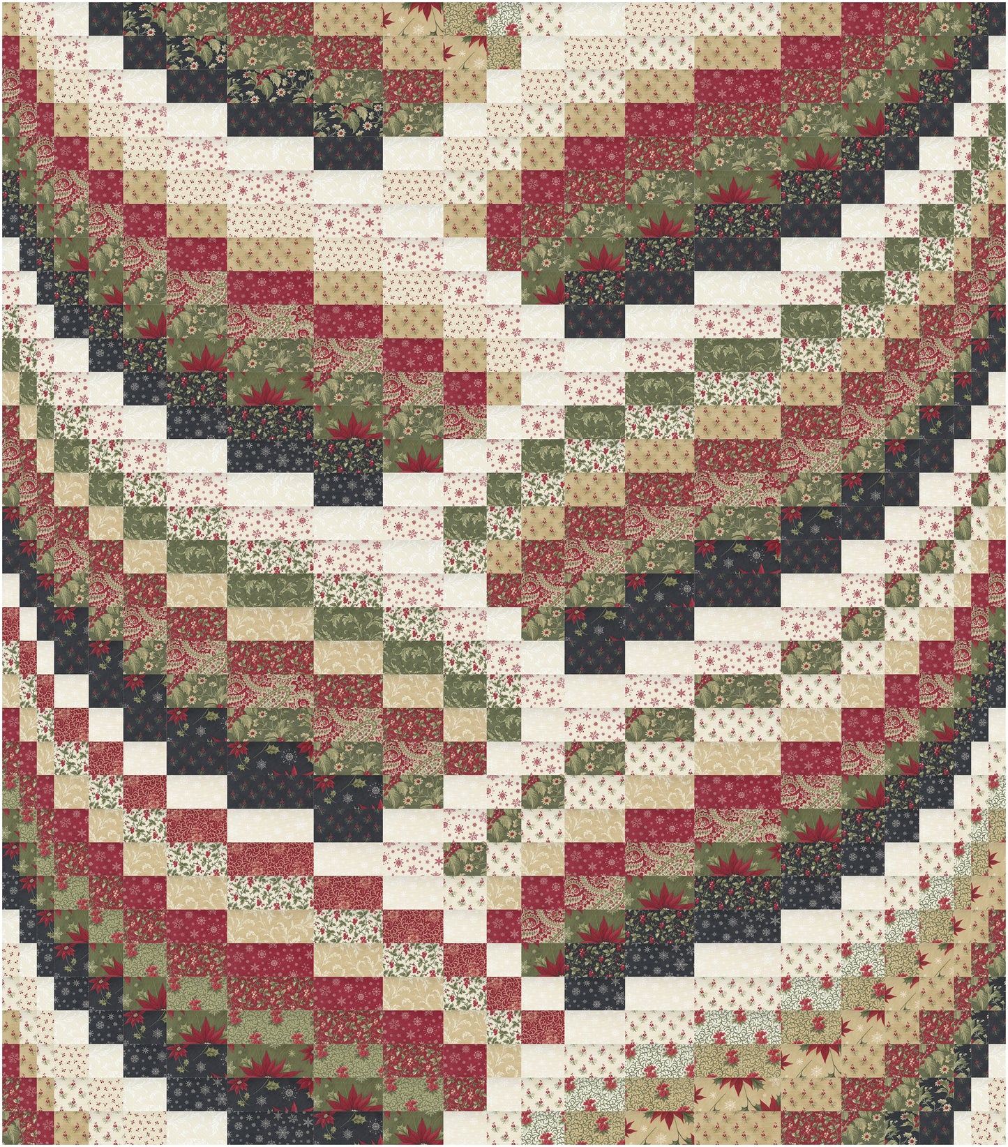 Bargello Braid Poinsettia Plaza Quilt Kit