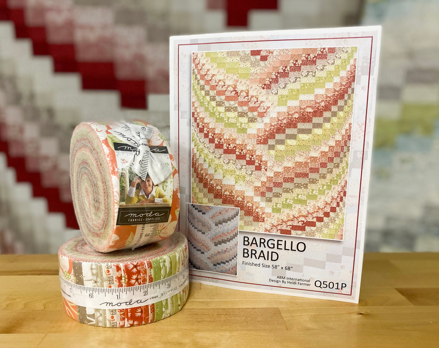 Bargello Braid Strawberries & Rhubarb Quilt Kit
