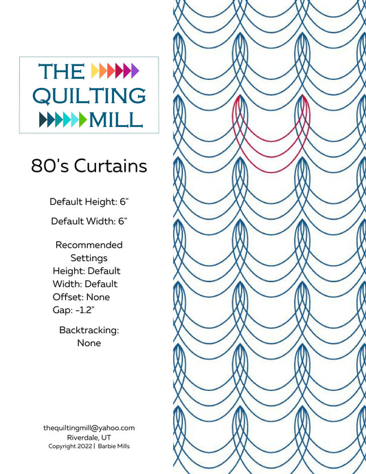 80's Curtains Quilting Pattern by Barbie Mills