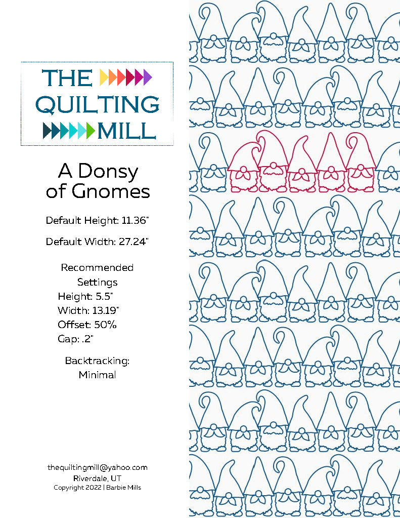 A Donsy of Gnomes Quilting Pattern by Barbie Mills