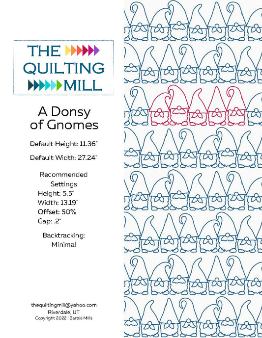 A Donsy of Gnomes Quilting Pattern by Barbie Mills