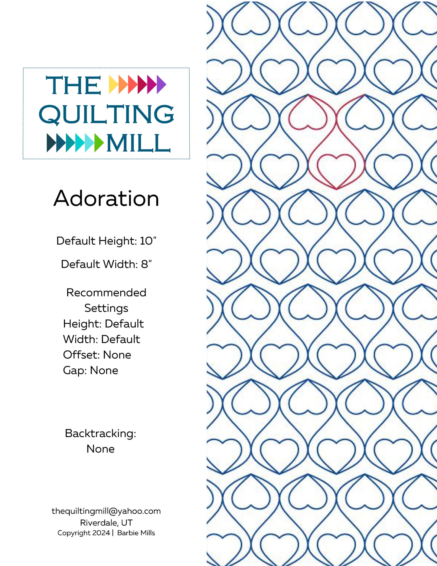 Adoration Quilting Pattern by Barbie Mills