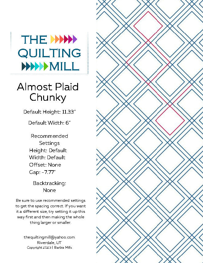 Almost Plaid Chunky Quilting Pattern by Barbie Mills