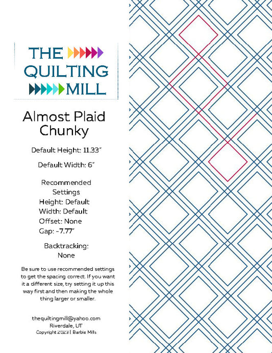 Almost Plaid Chunky Quilting Pattern by Barbie Mills