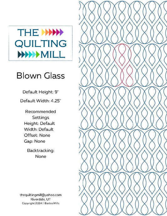 Blown Glass Quilting Pattern by Barbie Mills