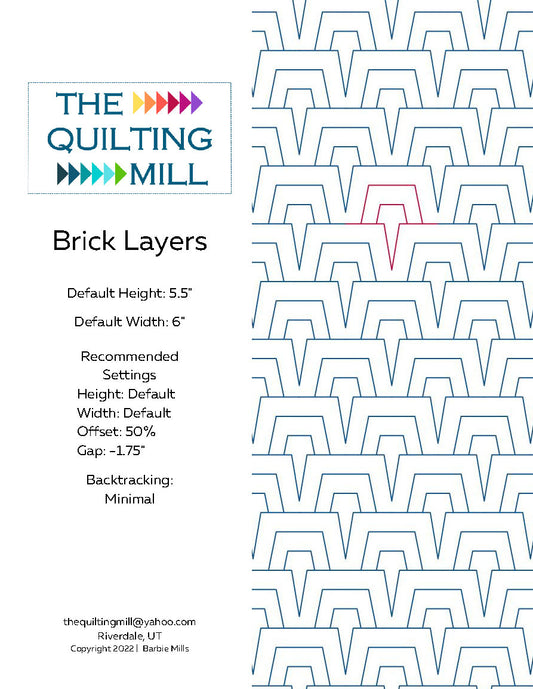 Brick Layers Quilting Pattern by Barbie Mills