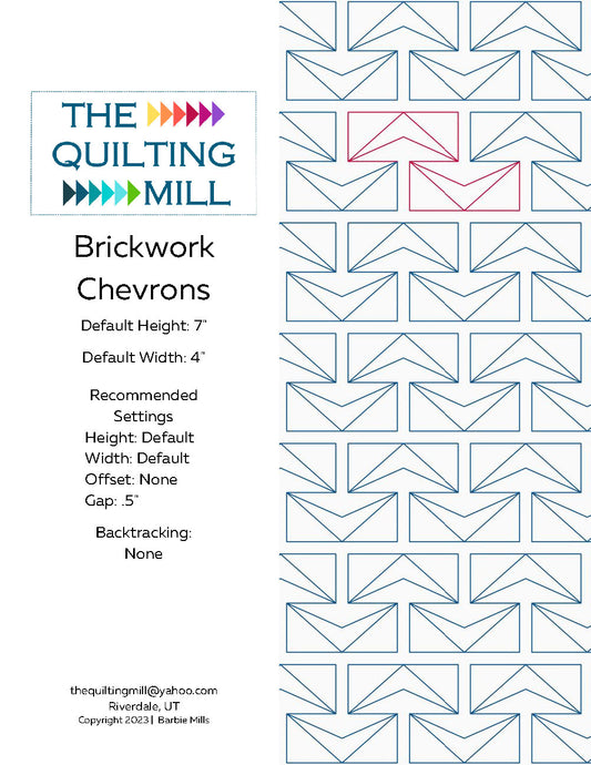 Brickwork Chevrons Quilting Pattern by Barbie Mills