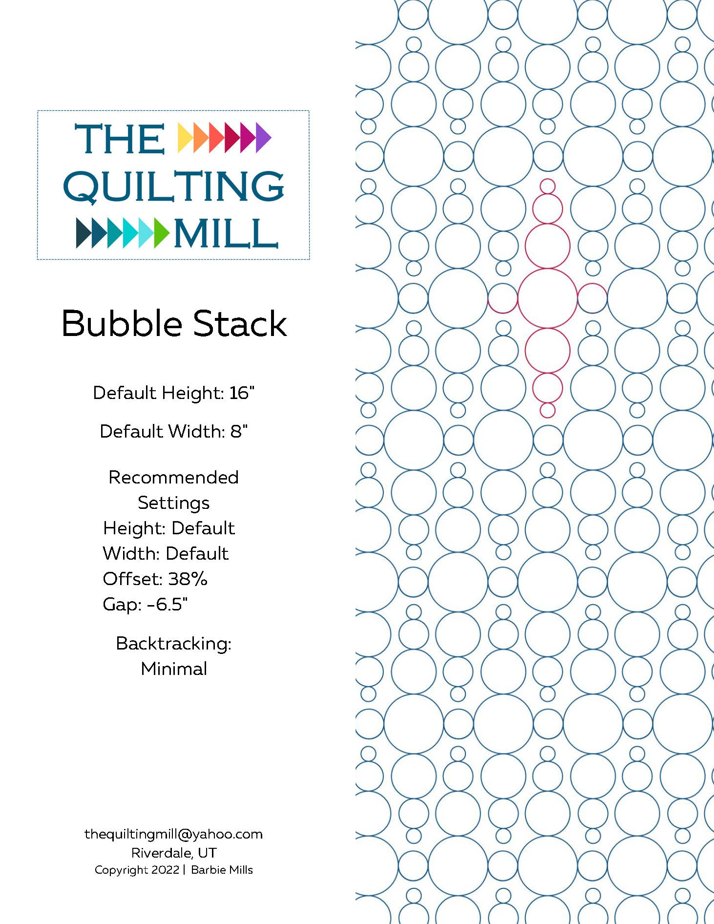 Bubble Stack Quilting Pattern by Barbie Mills β INNOVA Longarm