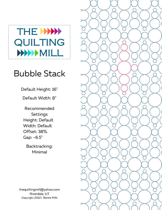 Bubble Stack Quilting Pattern by Barbie Mills