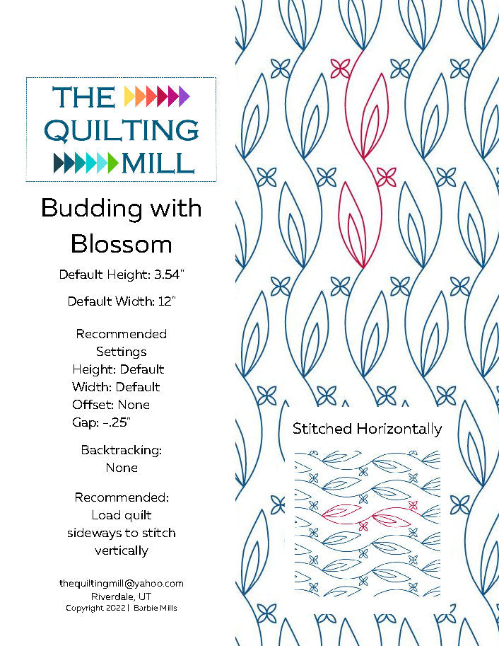 Budding with Blossom Quilting Pattern by Barbie Mills