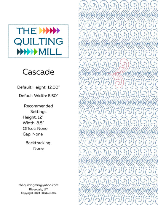 Cascade Quilting Pattern by Barbie Mills