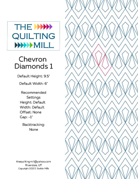 Chevron Diamonds 1 Quilting Pattern by Barbie Mills