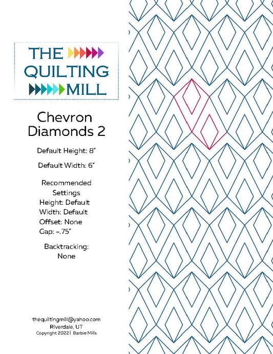 Chevron Diamonds 2 Quilting Pattern by Barbie Mills