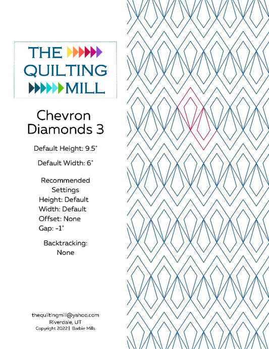 Chevron Diamonds 2 Quilting Pattern by Barbie Mills