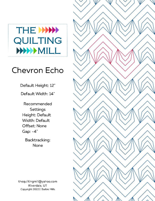 Chevron Echo Quilting Pattern by Barbie Mills