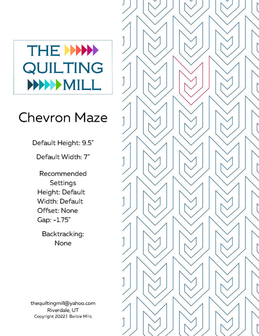 Chevron Maze Quilting Pattern by Barbie Mills