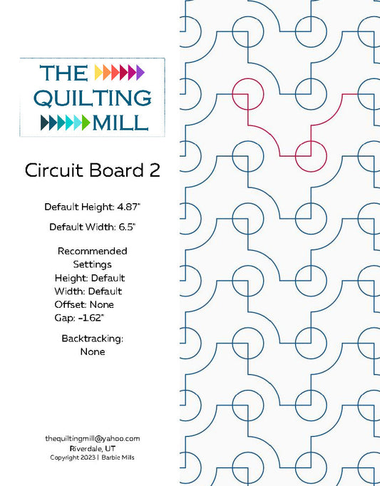 Circuit Board 2 Quilting Pattern by Barbie Mills