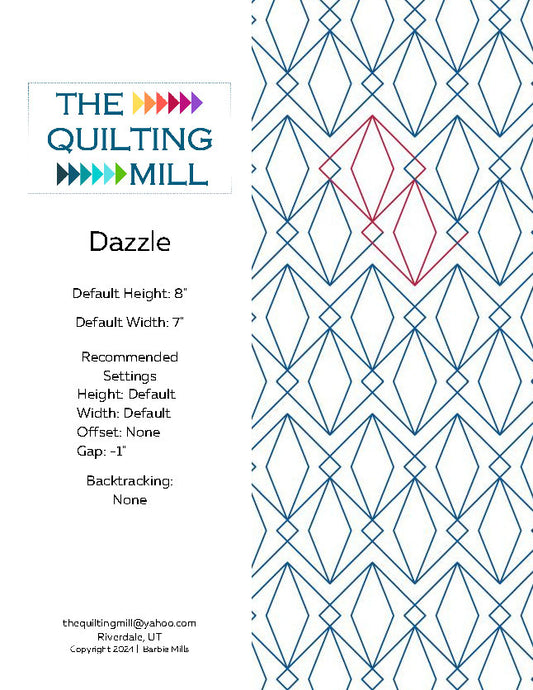 Dazzle Quilting Pattern by Barbie Mills