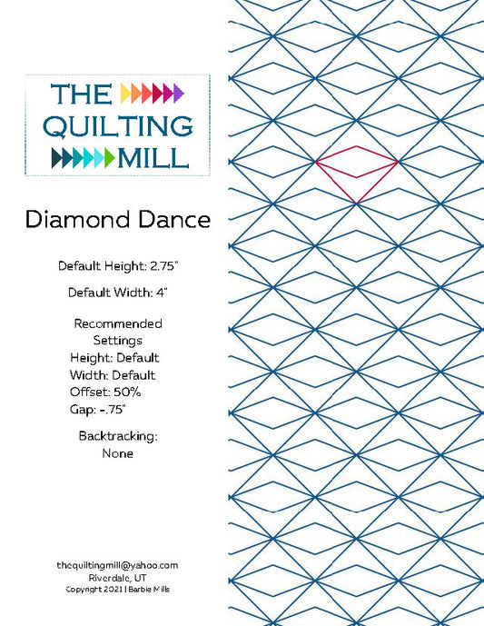 Diamond Dance Quilting Pattern by Barbie Mills