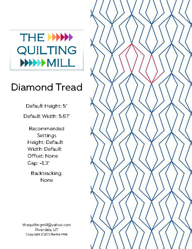 Diamond Tread Quilting Pattern by Barbie Mills – INNOVA Longarm