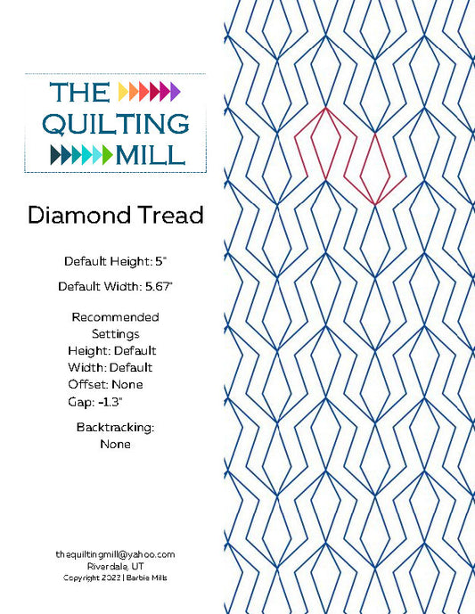 Diamond Tread Quilting Pattern by Barbie Mills