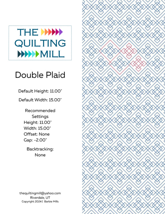 Double Plaid Quilting Pattern by Barbie Mills