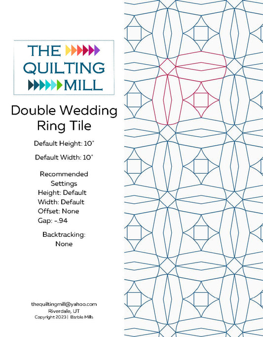 Double Wedding Ring Tile Quilting Pattern by Barbie Mills