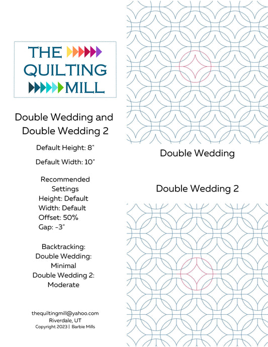 Double Wedding and Double Wedding 2 Quilting Pattern by Barbie Mills