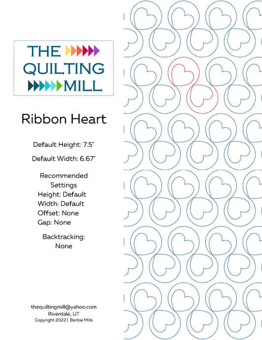 Ribbon Heart Quilting Pattern by Barbie Mills