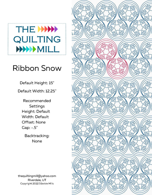 Ribbon Snow Quilting Pattern by Barbie Mills