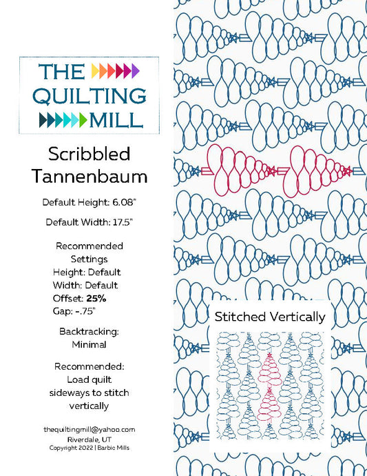 Scribbled Tannenbaum Quilting Pattern by Barbie Mills