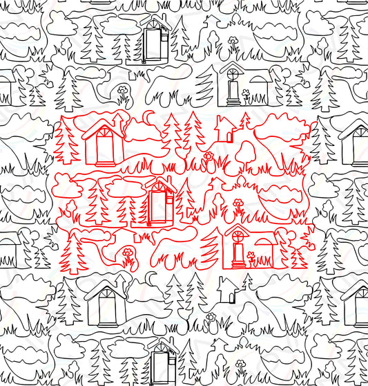 Country Scene- Edge to Edge Pattern