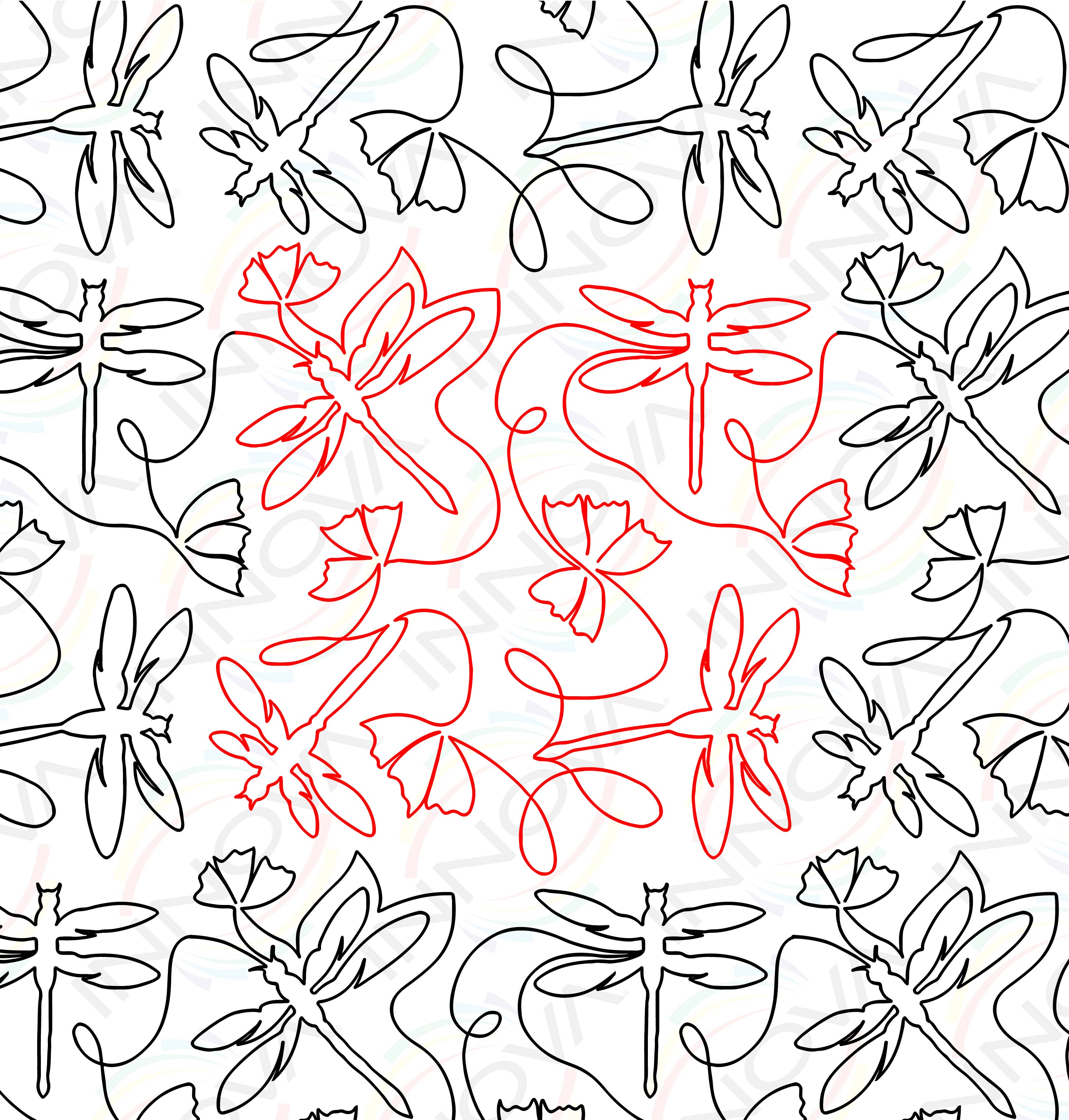 Dragonfly- Edge to Edge Pattern – INNOVA Longarm